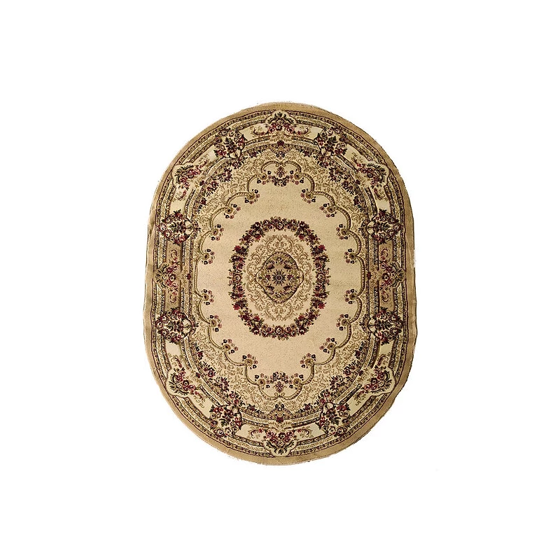 Ovaler Wohnzimmerteppich 200x290 ARTESIA 11 - creme