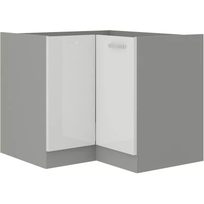 ULLERIKE Eckunterschrank - 85x85 cm, weiß/grau