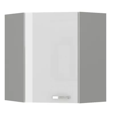 ULLERIKE Eckoberschrank - 60x60 cm, weiß / grau
