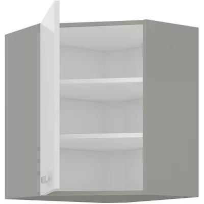 ULLERIKE Eckoberschrank - 60x60 cm, weiß / grau