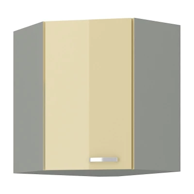 ULLERIKE Eckoberschrank - 60x60 cm, creme / grau