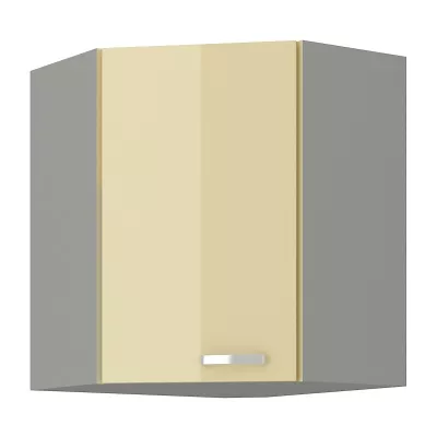 ULLERIKE Eckoberschrank - 60x60 cm, creme / grau