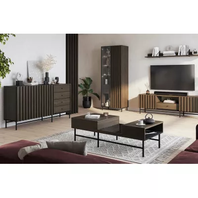 TV-Ständer MEXIA - Portlandesche / Schwarz