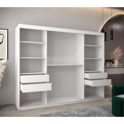Kleiderschrank KATIE 3 - 250 cm, weiß/silber