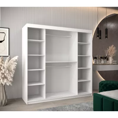 Kleiderschrank KATIE 3 - 200 cm, weiß/silber