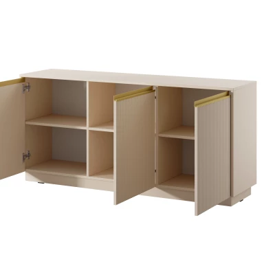 Breite Kommode mit Regalen MANANA - beige