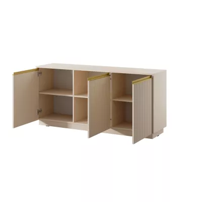 Breite Kommode mit Regalen MANANA - beige