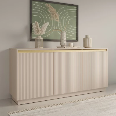 Breite Kommode mit Regalen MANANA - beige