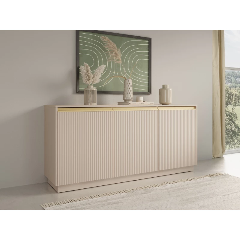 Breite Kommode mit Regalen MANANA - beige
