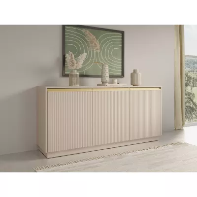 Breite Kommode mit Regalen MANANA - beige