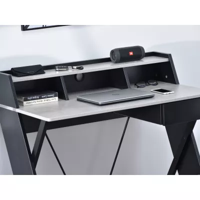 Schreibtisch NIVES – schwarz/Beton