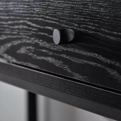 Breiter Schreibtisch AMARU – schwarz