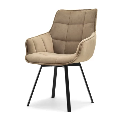 LOVISA Esszimmerstuhl - beige 2 / schwarz