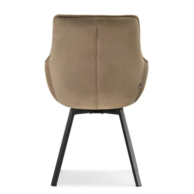 LOVISA Esszimmerstuhl - beige 2 / schwarz