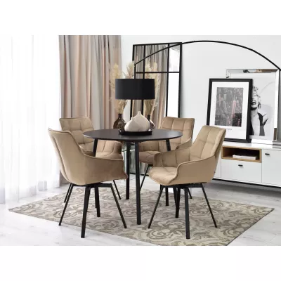 LOVISA Esszimmerstuhl - beige 2 / schwarz