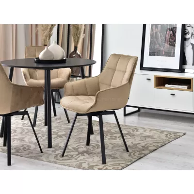 LOVISA Esszimmerstuhl - beige 2 / schwarz