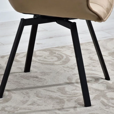 LOVISA Esszimmerstuhl - beige 2 / schwarz
