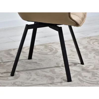 LOVISA Esszimmerstuhl - beige 2 / schwarz