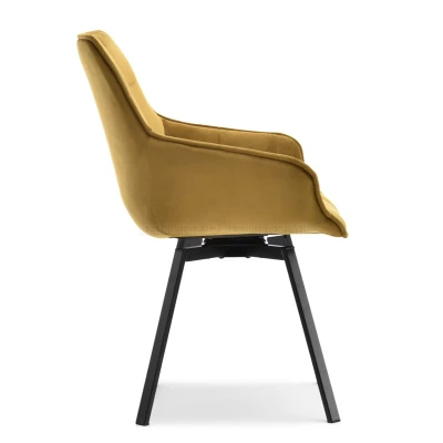 LOVISA Esszimmerstuhl - Gold/Schwarz