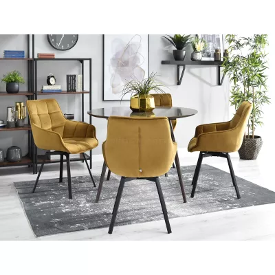 LOVISA Esszimmerstuhl - Gold/Schwarz