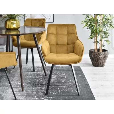 LOVISA Esszimmerstuhl - Gold/Schwarz