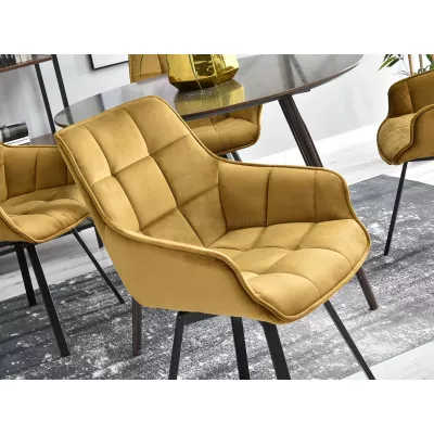 LOVISA Esszimmerstuhl - Gold/Schwarz