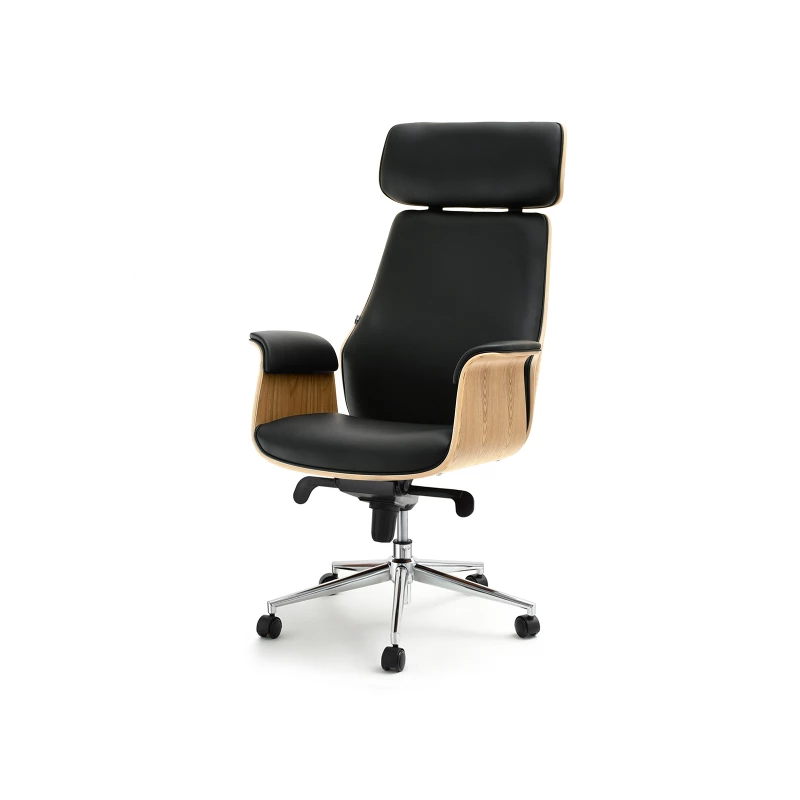 Bürostuhl BLANDINA – Eiche / Schwarz / Chrom