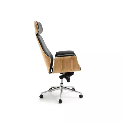 Bürostuhl BLANDINA – Eiche / Schwarz / Chrom