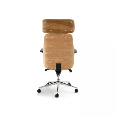 Bürostuhl BLANDINA – Eiche / Schwarz / Chrom