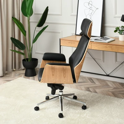 Bürostuhl BLANDINA – Eiche / Schwarz / Chrom