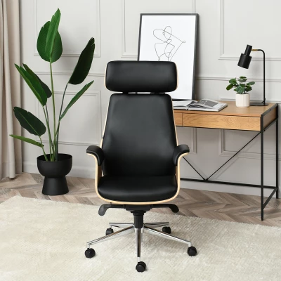 Bürostuhl BLANDINA – Eiche / Schwarz / Chrom