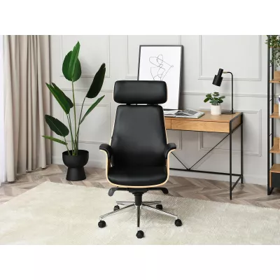 Bürostuhl BLANDINA – Eiche / Schwarz / Chrom