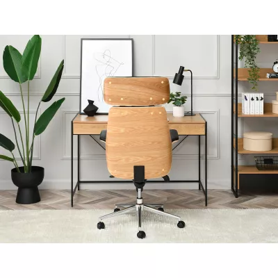 Bürostuhl BLANDINA – Eiche / Schwarz / Chrom