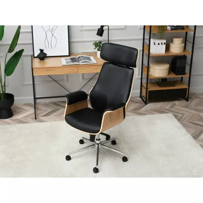 Bürostuhl BLANDINA – Eiche / Schwarz / Chrom
