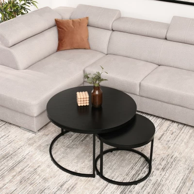 Couchtisch-Set JACEK – schwarz¨