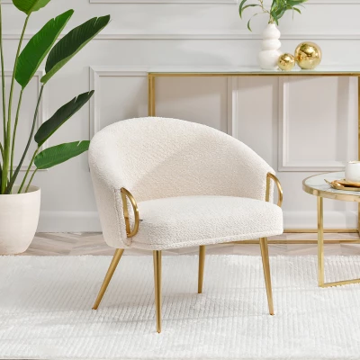 FINBAR Polstersessel – Creme/Gold