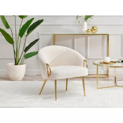 FINBAR Polstersessel – Creme/Gold