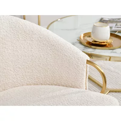 FINBAR Polstersessel – Creme/Gold