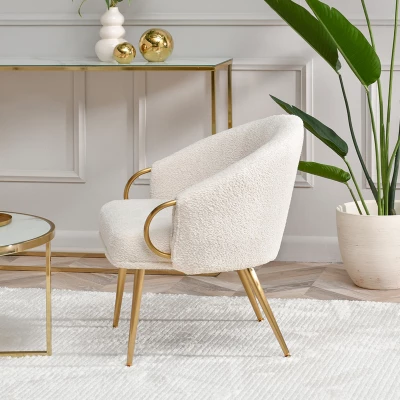 FINBAR Polstersessel – Creme/Gold