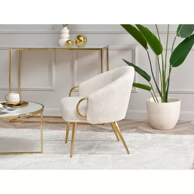 FINBAR Polstersessel – Creme/Gold