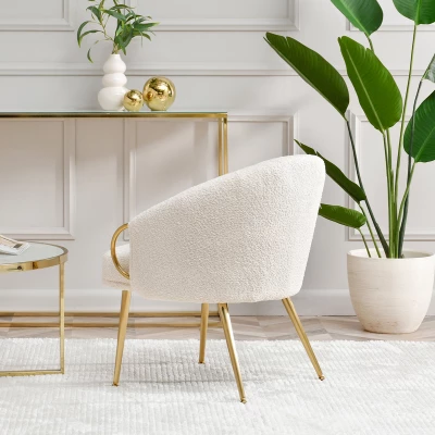 FINBAR Polstersessel – Creme/Gold