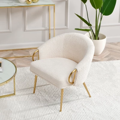 FINBAR Polstersessel – Creme/Gold