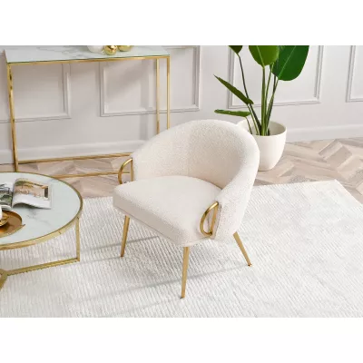 FINBAR Polstersessel – Creme/Gold