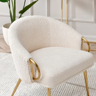 FINBAR Polstersessel – Creme/Gold