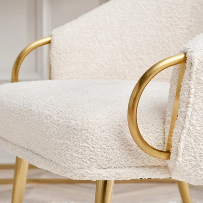 FINBAR Polstersessel – Creme/Gold