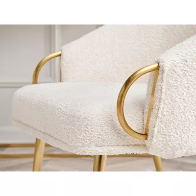 FINBAR Polstersessel – Creme/Gold