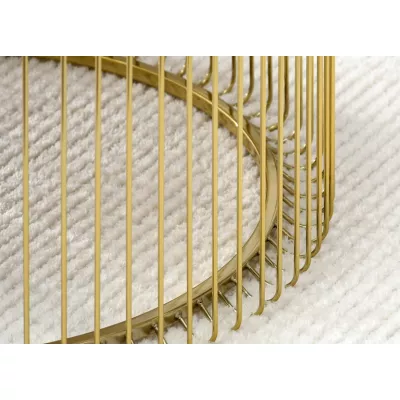 Runder Couchtisch IRAKLI – Gold/Schwarzer Marmor