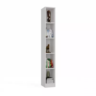 Schmales Bücherregal CHICO - weiß