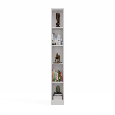 Schmales Bücherregal CHICO - weiß