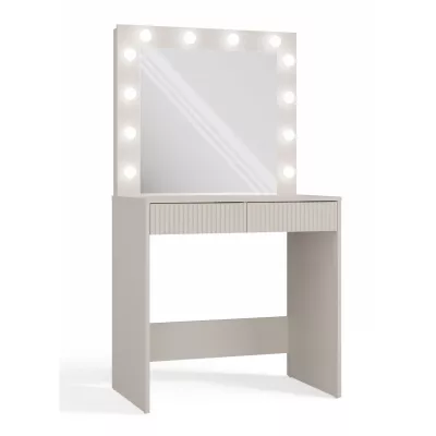 Schmink Tisch ROMERA - Kaschmir + Spiegel und LED-Beleuchtung GRATIS